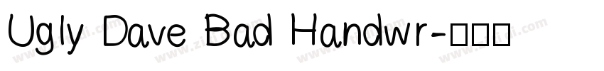 Ugly Dave Bad Handwr字体转换